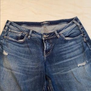 Silver boyfriend jeans